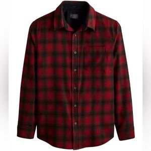 Pendleton Red Black Ombré Plaid 1964 Archive LODGE Shirt Umatilla Virgin Wool